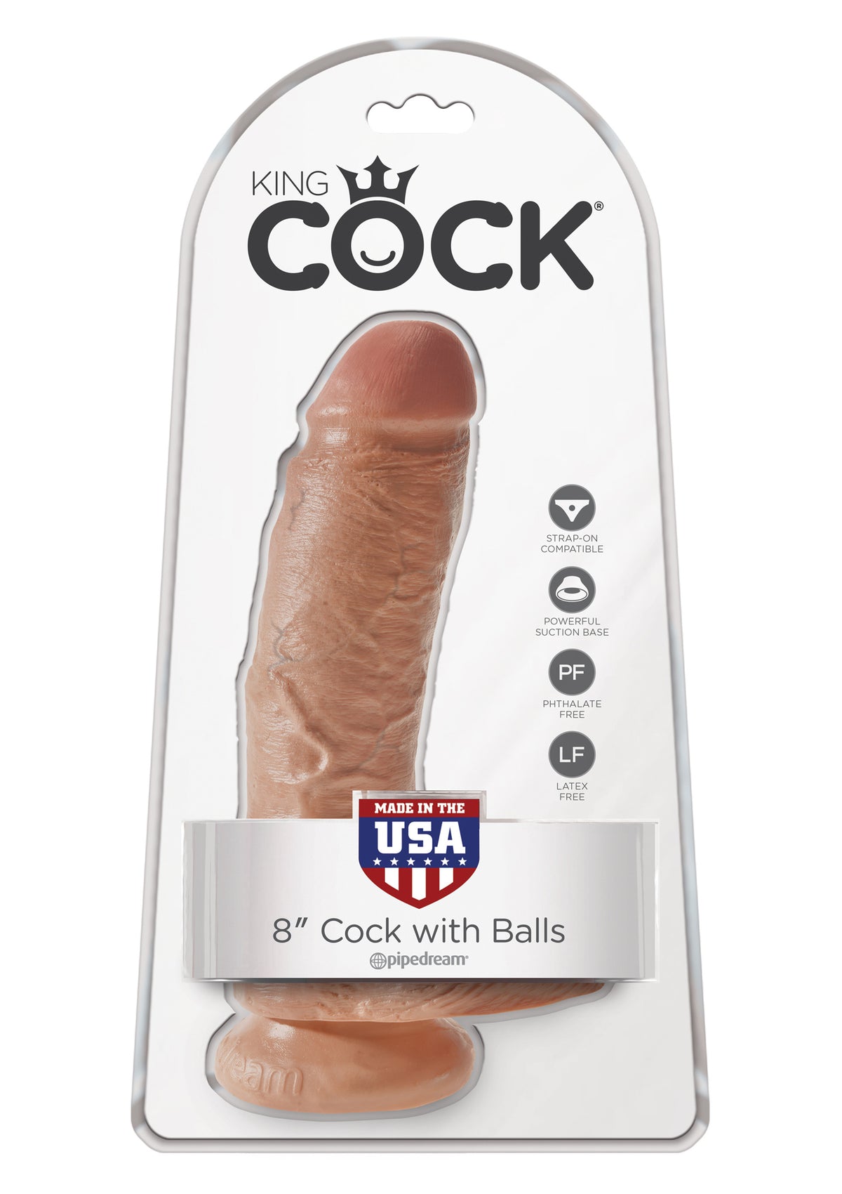 Fallo realistico con ventosa Cock 8 Inch With Balls