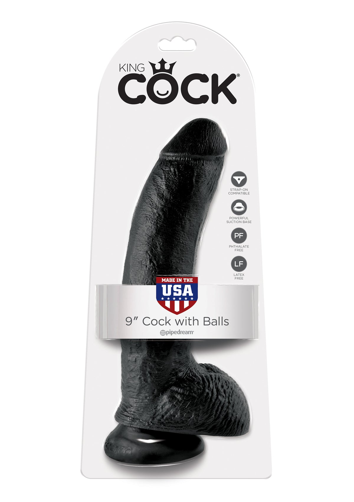 Fallo realistico vaginale anale Cock 9 Inch With Balls black