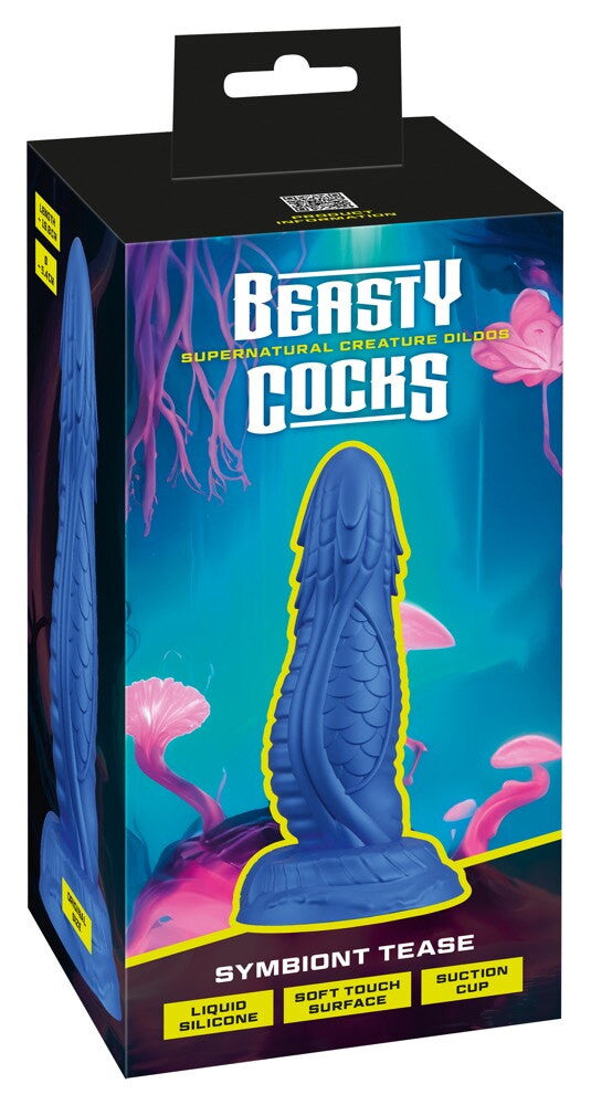 Fallo monster in silicone con ventosa Symbiont Tease blu