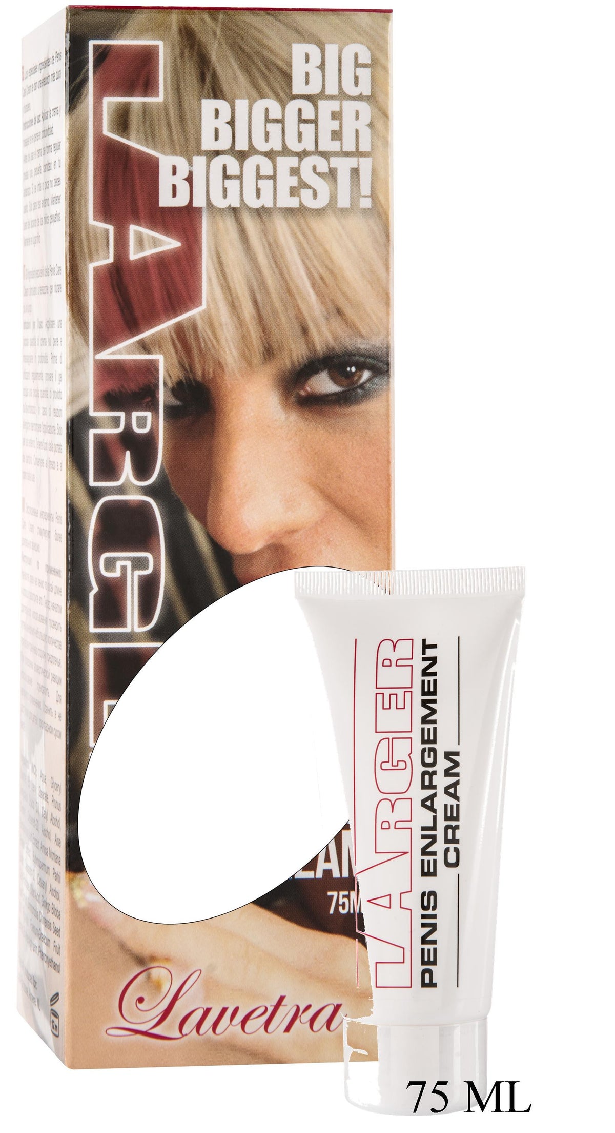 Larger Lavetra 75ml crema per pene contro eiaculazione precoce
