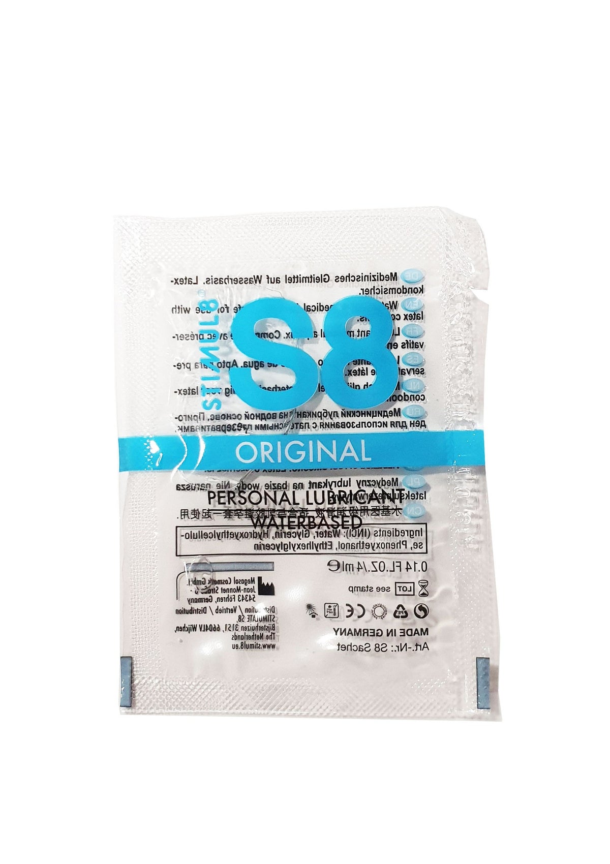 Lubrificante a base acqua S8 WB Original 4ml Sachet