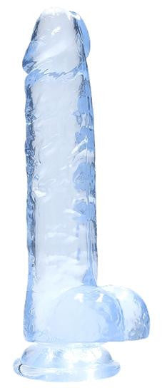 Pene finto blu con ventosa Realistic Dildo with Balls 19 cm