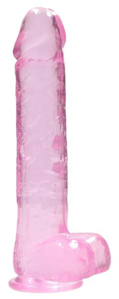 Pene finto rosa con ventosa Realistic Dildo with Balls 22 cm