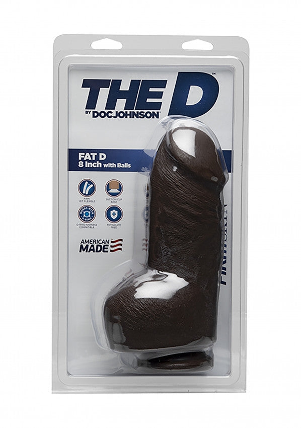 Dildo grosso cioccolata Fat D + Balls FIRMSKYN - 8"