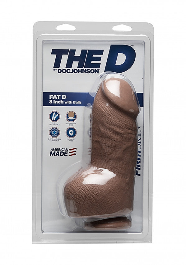 Dildo grosso caramello Fat D + Balls FIRMSKYN - 8"
