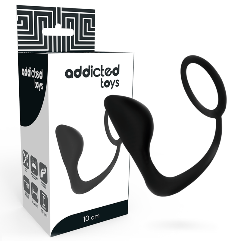 Plug anale con anello per pene Addicted Toys