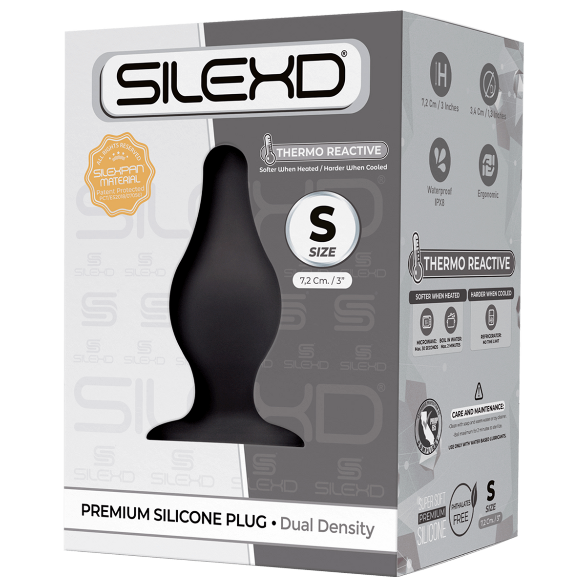 Plug con ventosa Model 2 S 7.2 cm Black