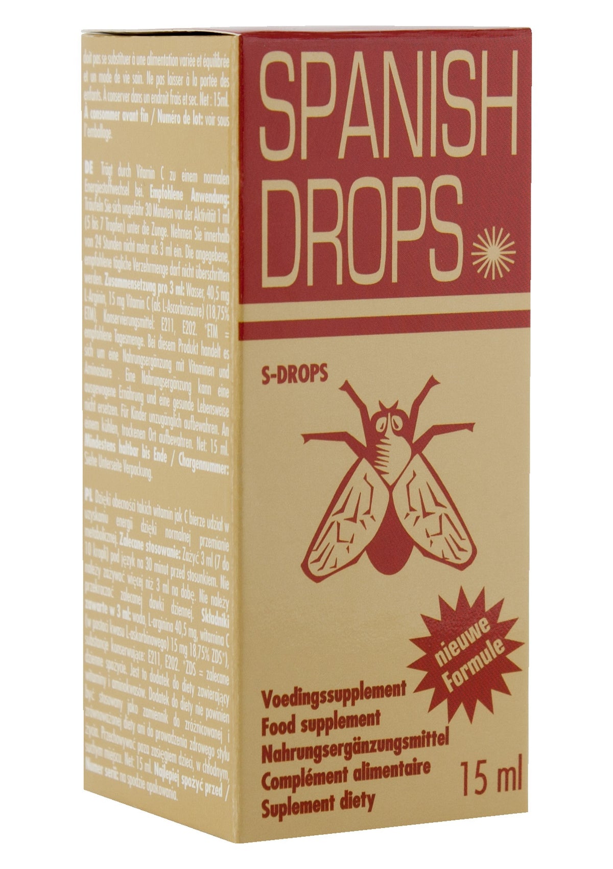 potenziatore stimolatore gocce Spanish Fly Drops Gold 15mll