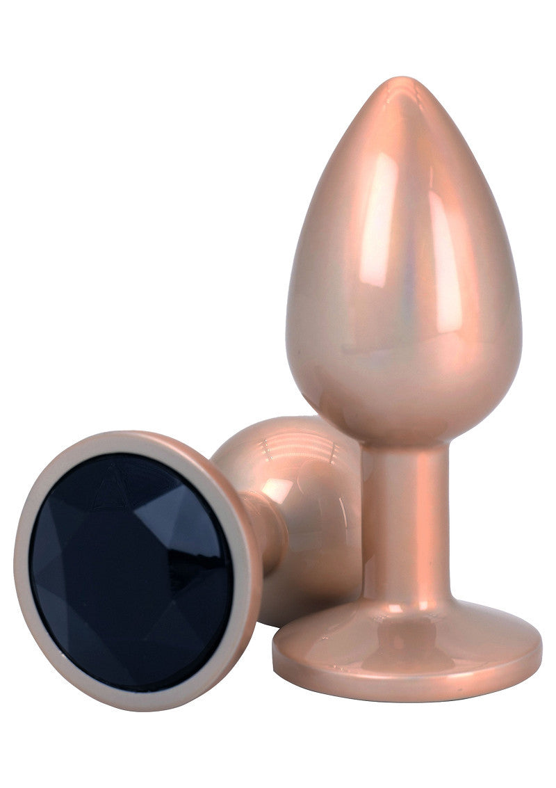 Tappo Anale Plug Con Gemma Oro