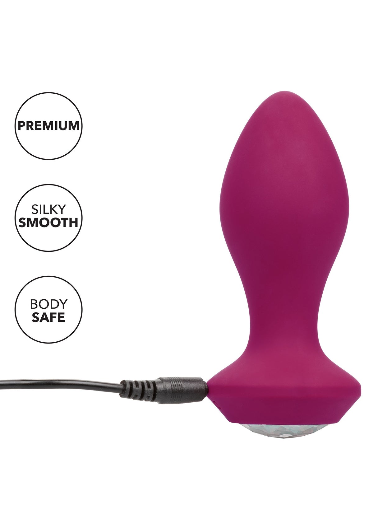 Vibratore anale plug in silicone Vibrating Crystal Probe red
