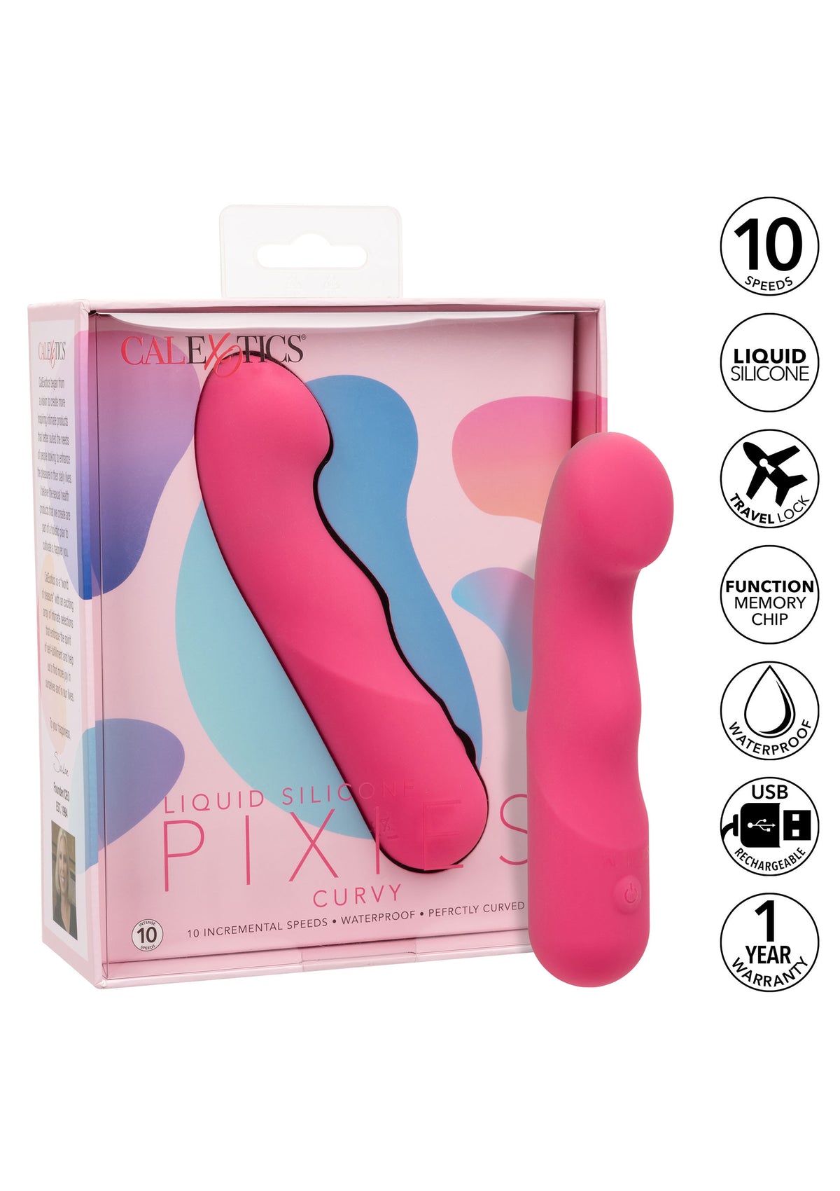 Vibratore in silicone Pixies Curvy