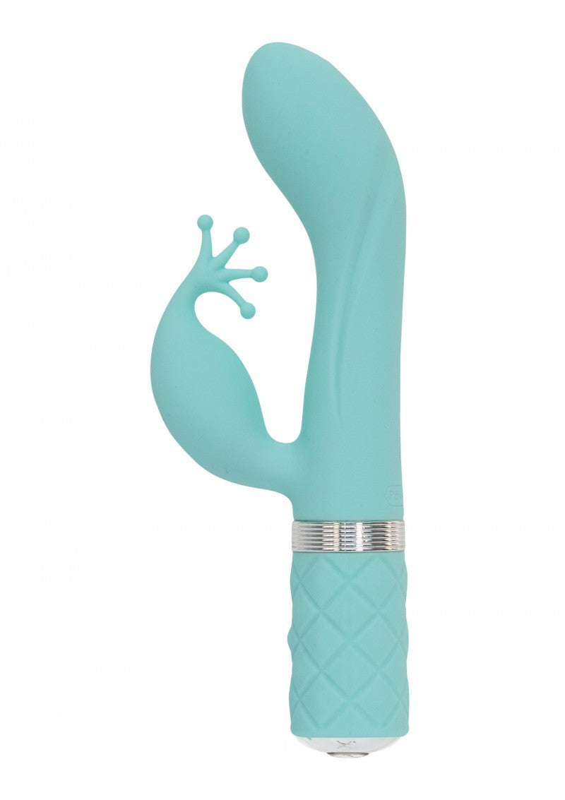 Vibratore vaginale rabbit doppio stimolatore clitoride in silicone fallo dildo vibrante green